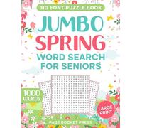 Jumbo Spring Word Search for Seniors: Big Font Puzzle Book | 50 Puzzles & 1000 Spring Words with Solutions