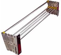 Jumbo Stendibiancheria a Soffietto da Parete 120 cm - Acciaio Inox, Estensibile a Pantografo, 6 Metri di Stenditura, Salvaspazio, Made in Italy