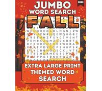 Jumbo Word Search - Fall: Word Search for Adults and Seniors: | Extra Large Print | 8.5x11 | 80 Themed Puzzles | 1,600 Hidden Words | Relaxing Fall Themed Word Search Book | Big Word Search