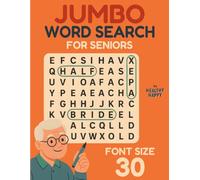 Jumbo Word Search for Seniors: Extra Large Print Puzzles for Seniors and Adults in very Big Letters (Font Size 30): XXL Sized Word Find for Super Challenged Eyesight