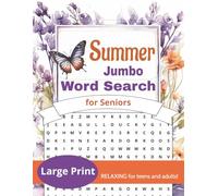 Jumbo Word Search for Seniors: Summer - Large Print, includes SOLUTIONS, Relaxing for teens, adults and seniors