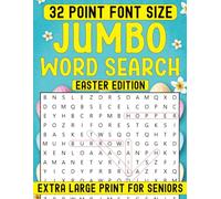 Jumbo Word Search Puzzle Book Easter: Extra Large Print Word Finds Activity Book for Adults and Seniors With 32 pt Big Font, Adult Easter Basket Stuffers