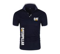 JUMBOZ Po.Lo Maglietta Uomo Manica Corta Ca.TER-Pillar, Tee Maglietta Palestra Uomo Traspirante, Maglia Tecnica da Sport Elasticizzato e Traspirante -Navy Blue||M