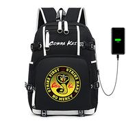 JUMBOZ Zaino per la Scuola dei Bambini Co.Bra Kai, Zainetti da Grande capacità per Laptop con Porta di Ricarica USB, Zainetto Casual e Leggero per Adolescenti e Studenti-A||47X30X15CM