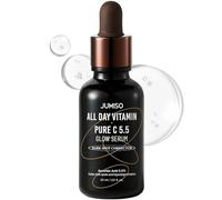Jumiso All Day Vitamin Pure C 5.5 Glow Serum, L-Ascorbinsäure, Ferulasäure, Tocopherol, Alpha Arbutin, Pure Vitamin C Serum für dunkle Flecken, Mattheit, feine Linien, parfümfrei, ohne Parabene, 30 ml