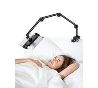 Jumkeet Supporto per tablet per letto, supporto regolabile girevole a 360° con braccio stabile, braccio pieghevole per iPhone Samsung Smartphone Series/iPad/Nintendo Switch/Kindle o altri dispositivi