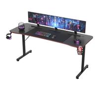 JUMMICO 180 * 60 Scrivania Gaming, Tavolo da Gaming, Scrivania per Computer, Postazione Gamer con Piano del Tavolo in Fibra di Carbonio Adatto Sia per i Giocatori Che per l'uso in Ufficio