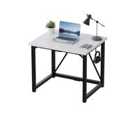 JUMMICO Scrivania da Lavoro 80 × 50 cm, tavolo informatico compatto, scrivania per lo studio, postazione PC compatta per casa e ufficio, Bianca