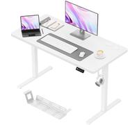JUMMICO Scrivania Elettrica Regolabile In Altezza 120 x 60 cm, Bianco