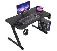 JUMMICO Scrivania Gaming 100 x 60 cm, Tavolo Gaming Ergonomica, Scrivania per Computer Postazione Gamer con Piano del Tavolo in Fibra di Carbonio Adatto Sia per i Giocatori Che per l'uso in Ufficio.