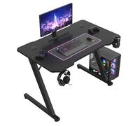 JUMMICO Scrivania Gaming 80 x 52 cm, Tavolo Gaming Ergonomica, Scrivania per Computer Postazione Gamer con Piano del Tavolo in Fibra di Carbonio Adatto Sia per i Giocatori Che per l'uso in Ufficio.