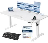JUMMICO Scrivania Regolabile Elettrica in Altezza con Smart Panel da Caricatore