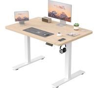 JUMMICO Scrivania Regolabile in Altezza con Caricatore USB, Scrivania Regolabile Elettrica 100 x 60 cm, Standing Desk