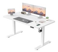 JUMMICO Scrivania Regolabile in Altezza con Caricatore USB, Scrivania Regolabile Elettrica 140 x 60 cm, Standing Desk