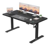 JUMMICO Scrivania Regolabile in Altezza con Caricatore USB, Scrivania Regolabile Elettrica 140 x 60 cm, Standing Desk