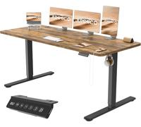 JUMMICO Scrivania Regolabile in Altezza, Scrivania Regolabile Elettrica con Smart Panel da caricatore USB, Scrivania in Piedi con Funzioni di Memoria, Standing Desk 180 x 80 cm, Marrone