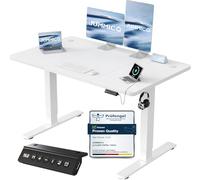 JUMMICO Scrivania Regolabile in Altezza, Scrivania Regolabile Elettrica con Smart Panel da caricatore USB, Scrivania in Piedi con Funzioni di Memoria, Standing Desk 120 x 60 cm, Bianco