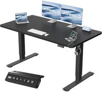 JUMMICO Scrivania Regolabile in Altezza, Scrivania Regolabile Elettrica con Smart Panel da caricatore USB, Scrivania in Piedi con Funzioni di Memoria, Standing Desk 140 x 60 cm, Nero
