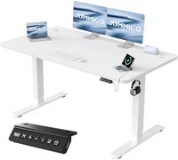 JUMMICO Scrivania Regolabile in Altezza, Scrivania Regolabile Elettrica con Smart Panel da caricatore USB, Scrivania in Piedi con Funzioni di Memoria, Standing Desk 140 x 60 cm, Bianco