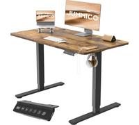 JUMMICO Scrivania Regolabile in Altezza, Scrivania Regolabile Elettrica con Smart Panel da caricatore USB, Scrivania in Piedi con Funzioni di Memoria, Standing Desk 100 x 60 cm, Marrone