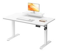 JUMMICO Scrivania regolabile in Altezza, Standing Desk, 140 x 60 cm Bianco
