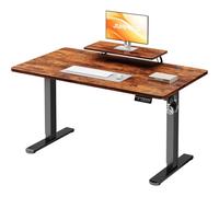 JUMMICO Scrivania regolabile in Altezza, Standing Desk, 140 x 60 cm Marrone