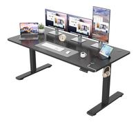 JUMMICO Scrivania regolabile in Altezza, Standing Desk, Piano Unico 15 mm, con 2 Memoria Altezza, Allarme Anti-Sedentarietà, Scrivania Ufficio Elettrica Regolabile, Scrivania Gaming
