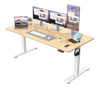 JUMMICO Scrivania regolabile in Altezza, Standing Desk, Piano Unico 15 mm, con 2 Memoria Altezza, Allarme Anti-Sedentarietà, Scrivania Ufficio Elettrica Regolabile, Scrivania Gaming