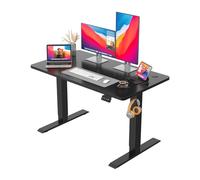 JUMMICO Scrivania regolabile in Altezza, Standing Desk, Scrivania da Ufficio Elettrica Regolabile con funzione di memoria, 120 x 60 cm Nero
