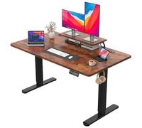 JUMMICO Scrivania regolabile in Altezza, Standing Desk, Scrivania da Ufficio Elettrica Regolabile con funzione di memoria, 140 x 60 cm Marrone