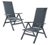 JUMMICO Sdraio da Esterno con 7 Regolazioni in Altezza - Design Pieghevole, Cuscino Imbottito 1,5 cm con Poggiatesta e Supporto Lombare - Portata Max 160kg per Giardino, Cortile, Balcone, Piscina