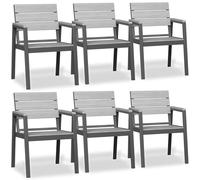 JUMMICO Sedia da Esterno in Alluminio Aspetto Legno - Antiruggine, Facile da Pulire e Imputrescibile, Portata Massima 160kg, Per Giardino, Cortile, Balcone