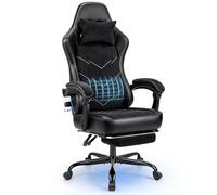 JUMMICO Sedia da Ufficio Ergonomica con Supporto Lombare Dinamico e Poggiapiedi, Sedia Gaming per Comfort Prolungato, Tessuto Traspirante per Home Office, Nero