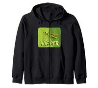 Jump High Grasshopper Graphic per bambini e adulti Felpa con Cappuccio
