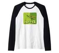 Jump High Grasshopper Graphic per bambini e adulti Maglia con Maniche Raglan