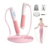 Jump Rope with Counter for Fat Burning Workouts, Adjustable Skipping Rope with Calorie Tracker and Alarm Reminder, Perfect for Fitness, Esercizio, Boxing, MMA, and Gym Routines"