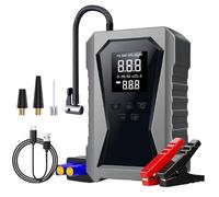 Jump Starter Con Compressore D'aria | Pacco Batteria Di Avviamento Per Saltare 12V, Booster Di Auto A Corda, Banco Di Potenza Digitale Intelligente Per Campeggio Per Moto Per Camion