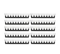 Jumper Block Terminal Strips 25A, 10 Pezzi, Fork Type Insulated Barrier Strip Nero TB 2510 - Alta Conduttività, Isolamento PVC Ignifugo, Uso Industriale e Domestico (TB-2510)