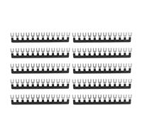 Jumper Block Terminal Strips 25A, 10 Pezzi, Fork Type Insulated Barrier Strip Nero TB 2510 - Alta Conduttività, Isolamento PVC Ignifugo, Uso Industriale e Domestico (TB-2512)