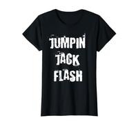 Jumpin Jack Flash Maglietta con Stampa Grafica Economica, Donna, Nero, S