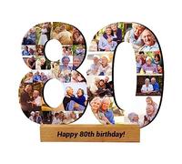 Jumping Birthstone Personalizzato 1-99 Numero 16Th Anniversary Photo Collage Frame, Personalizzato Numero Collage Frame Regalo Per 50Th 60Th 70Th 80Th Birthday