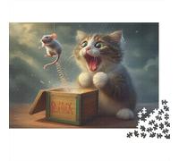 Jumping Mouse Surprise Puzzle Per Adulti 1000 Pezzi Per Tutta La Famiglia Relax A Casa Per Esperti Confezione Regalo Da Incorniciare Riciclabile 38x26cm/1000pcs