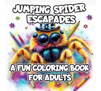 Jumping Spider Escapades: A Fun Coloring Book for Adults Stress Relief, Creativity, and Mindful Relaxation