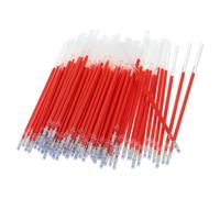 JUMPLAWN 100 Pezzi Ricariche per Penne Sfera Inchiostro Liquido Rosso, Pratiche e Resistenti in Plastica per Ufficio e Studio, Scrittura Scorrevole e Brillante