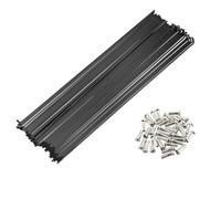 JUMPLAWN 100 Set Raggi per Bicicletta in Acciaio 45# Nero 260mm Design Migliorato per Resistenza e Durata, Accessori Ciclismo per Mountain Bike e Bici Pieghevoli Fai da Te