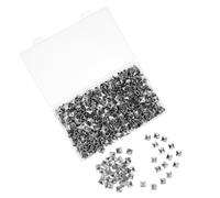 JUMPLAWN 1000 Pezzi Rivetti Piramidali Quadrati Punk in Ferro Argento 10 MM | Effetto Tridimensionale, Installazione Facile, Stile Retrò, per Accessori e Stivali, Confezione