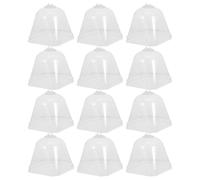 JUMPLAWN 12 Pezzi Copertura Ventilazione in Plastica Semina per Trasparente Quadrata Fori di Riutilizzabile Piante Succulente per Giardino e Cortile