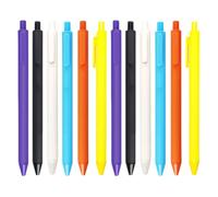 JUMPLAWN 12 Pezzi Penna a Sfera Retrattile in Plastica, Punta Fine Precisa | Design Minimalista Elegante, Scrittura Lunga Confortevole, per Insegnanti, Appunti, Documenti, Riunioni