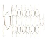JUMPLAWN 14 Pezzi Gancio Decorativo per Piatti da Parete Invisibile a Molla | Supporto a Tensione, Struttura a W, Aspetto Pulito, per Esposizione Sicura di Piatti Decorativi