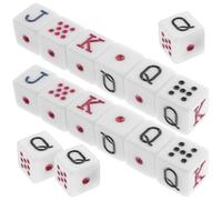 JUMPLAWN 15 Pezzi Gioco Dadi da Poker a Sei Facce in Acrilico | Accessorio Ludico Creativo e Divertente, Adatto a Carte e Tavolo, Stile Comodo per Feste e Uso Scolastico